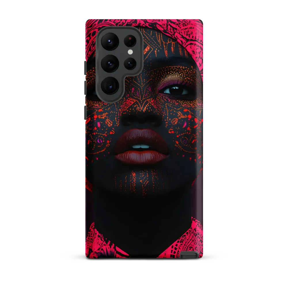 Neon Adornments: A Portrait of Cultural Expression