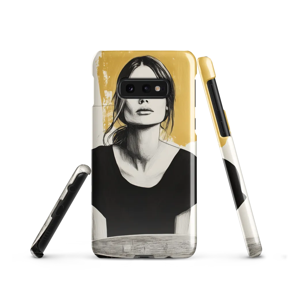 Golden Serenity: A Minimalist Portrait