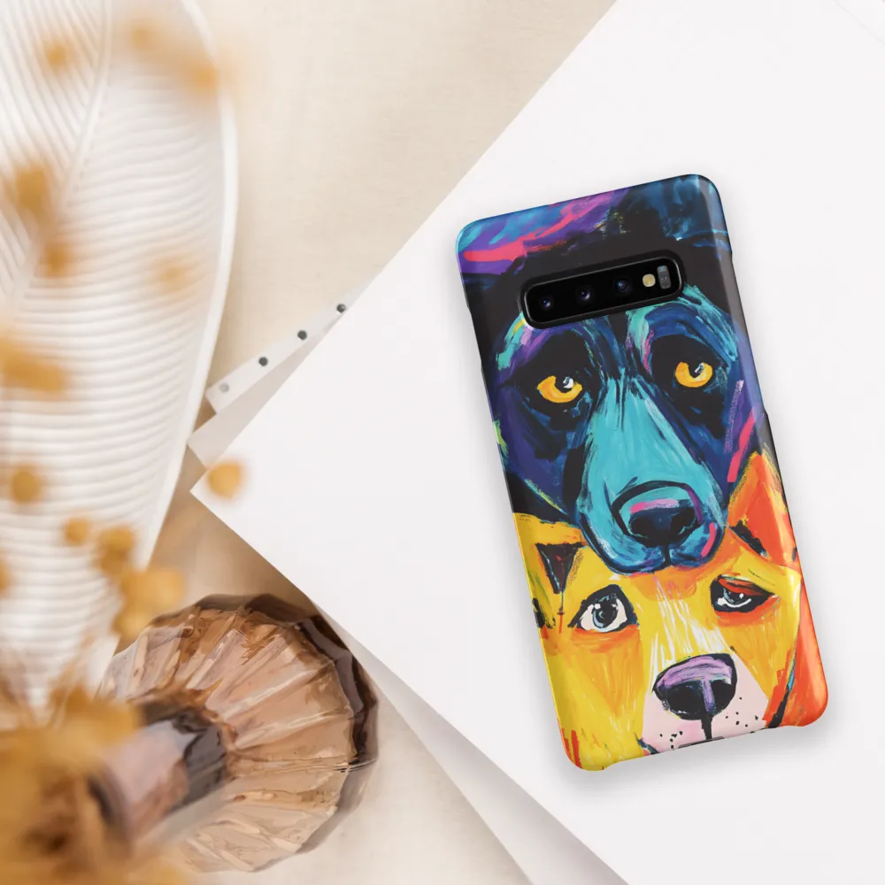 Vibrant Companions: An Expression of Canine Spirit | Phone Case |  S10 Plus | Snap Case | Matte
