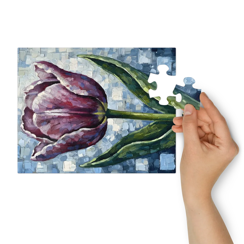 Impasto Tulip 
 Jigsaw Puzzle in Tin Box