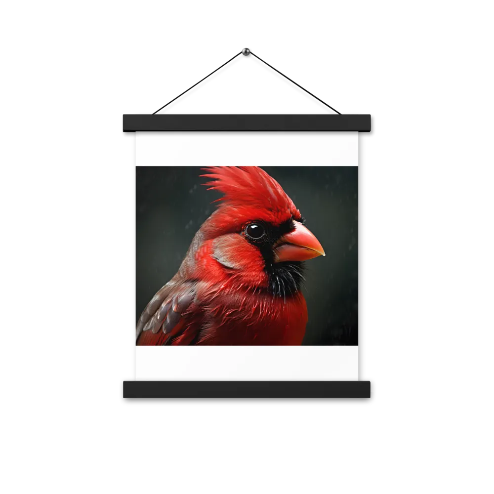 The Bold Cardinal | Poster With Black Wood Hanger | 11″×14″