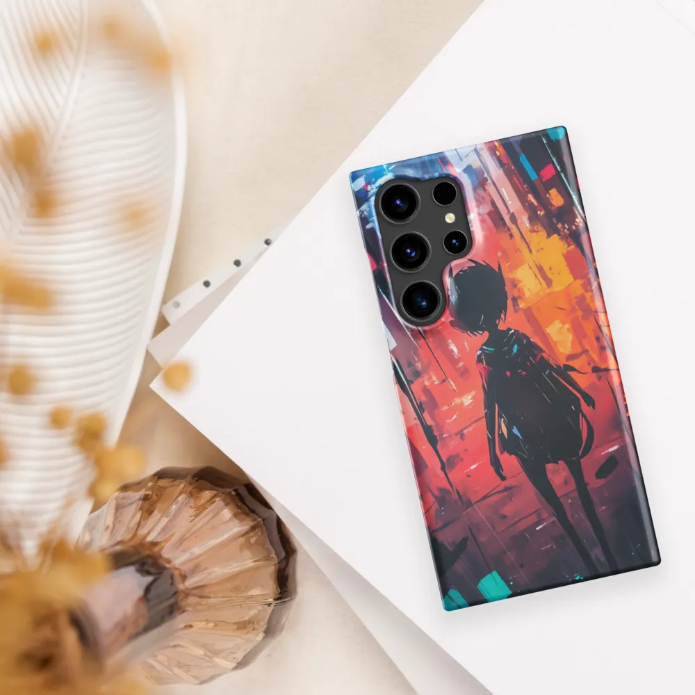 Silhouette in the Urban Abyss | Phone Case |  S24 Ultra | Snap Case | Matte