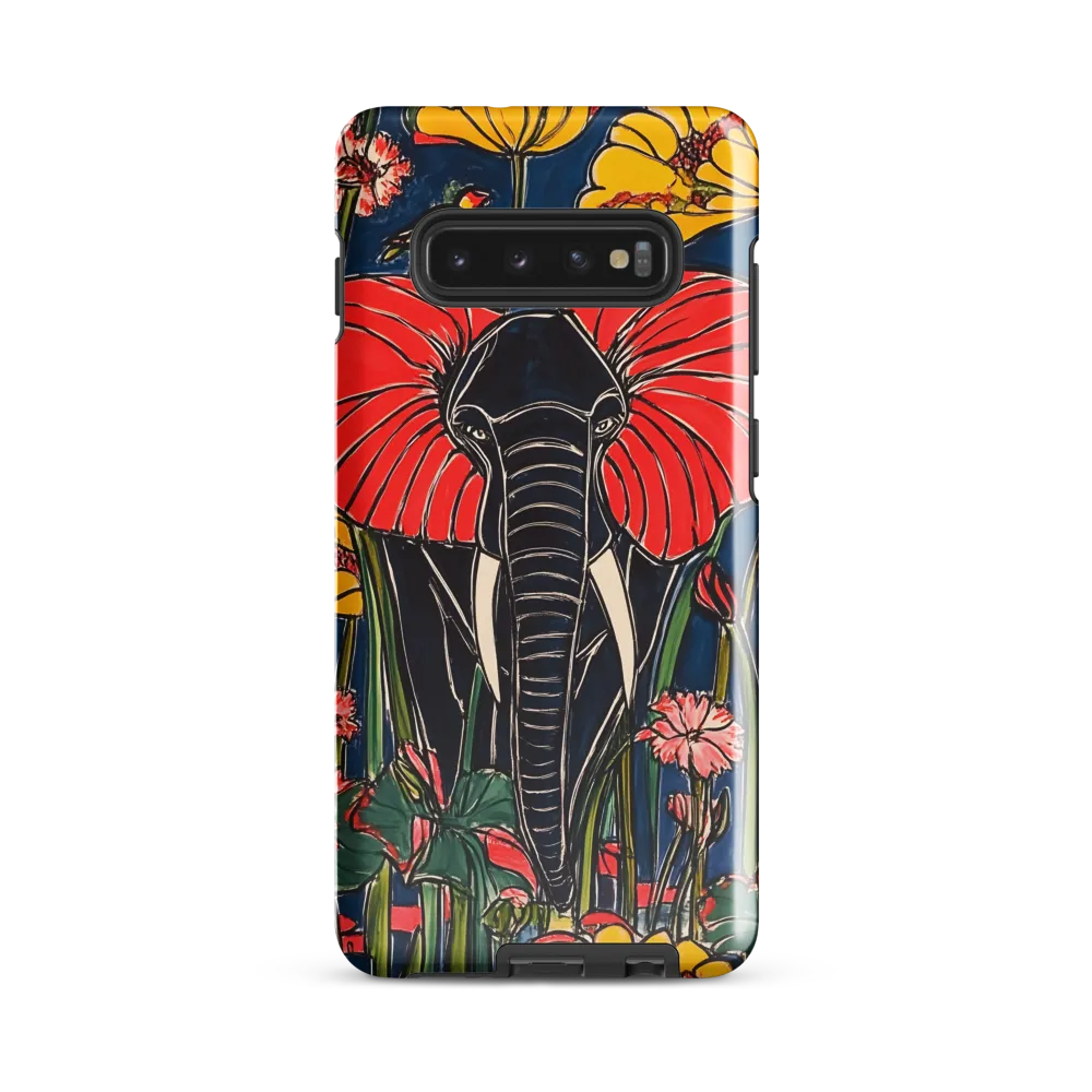 Elephant in Bloom | Phone Case |  S10 Plus | Tough Case | Glossy