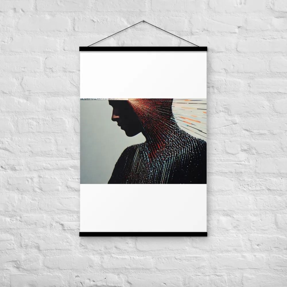 Radiant Reflection: An Abstract Journey of Thought | Poster With Black Wood Hanger | 24″×36″
