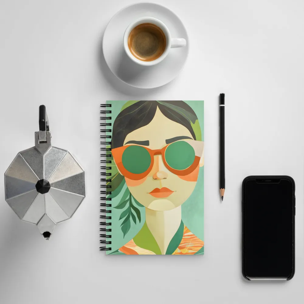 Bold Serenity: A Modern Portrait | Spiral Notebook