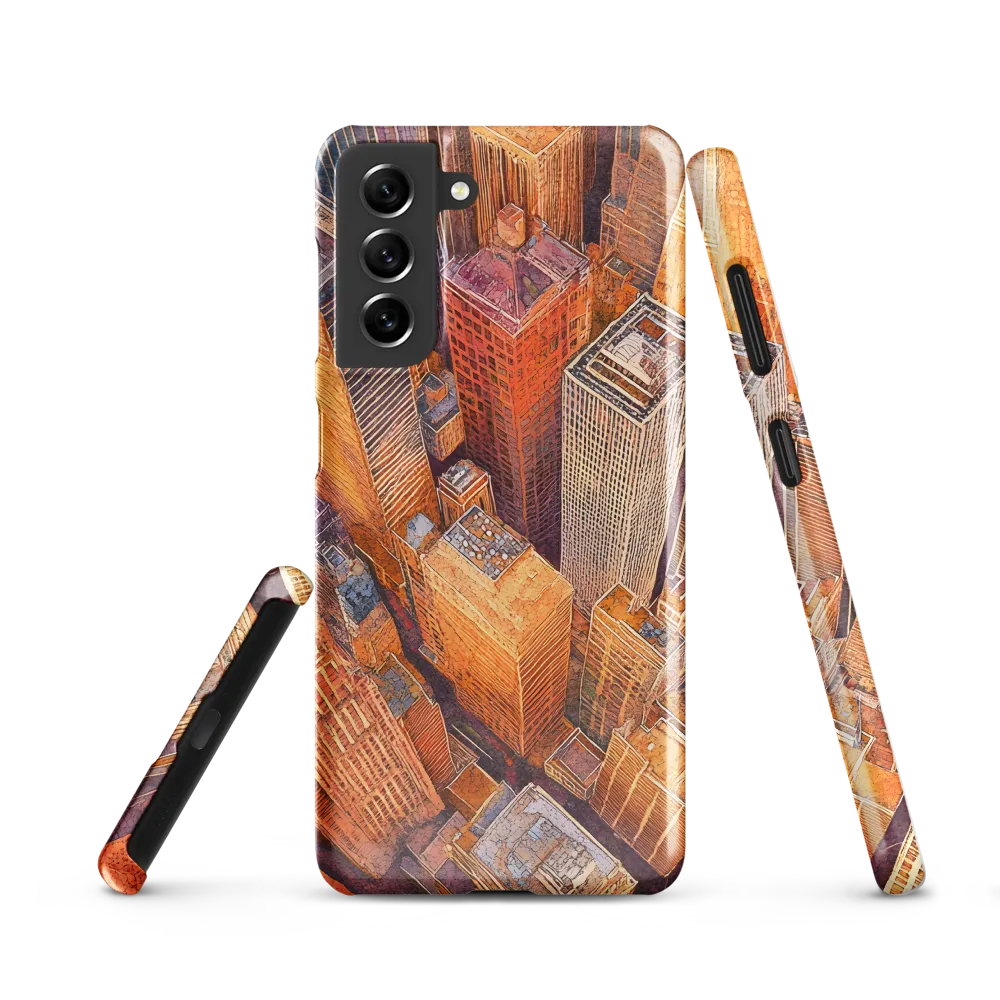 Urban Symphony in Orange and Purple
