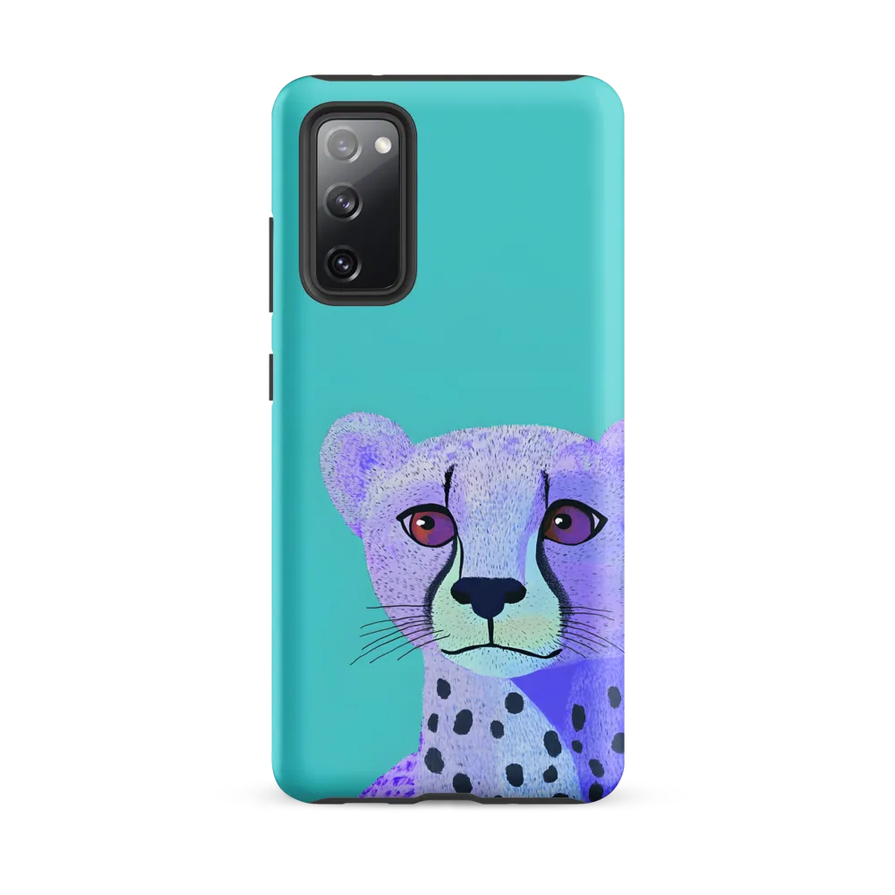 Lavender Cheetah on Turquoise