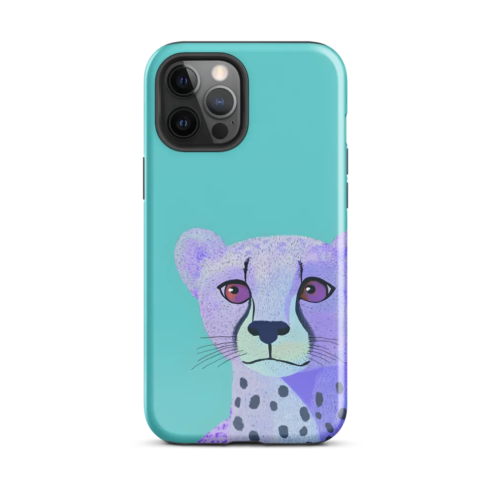 Lavender Cheetah on Turquoise