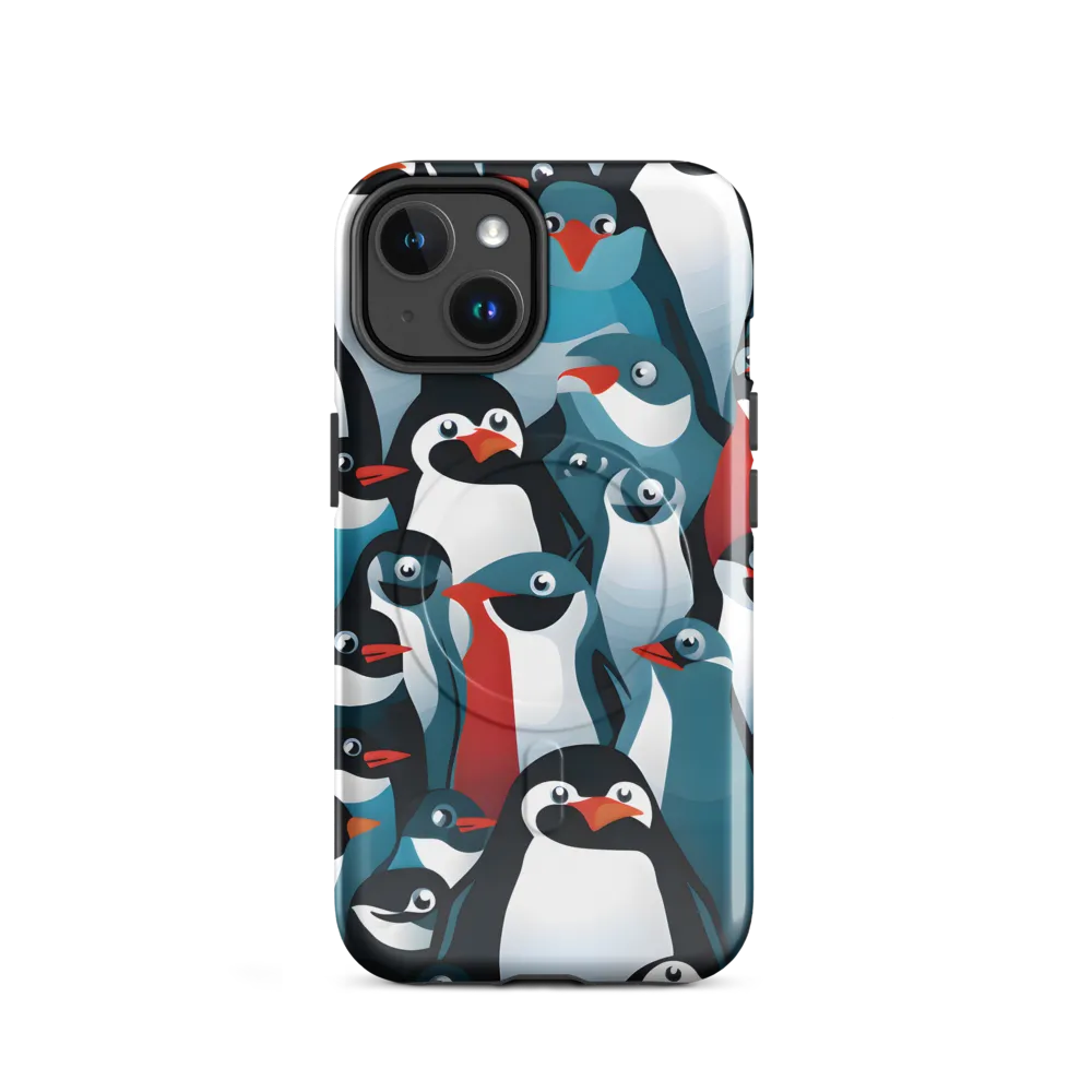 Penguin Parade | Phone Case |  14 | MagSafe® Tough Case | Glossy