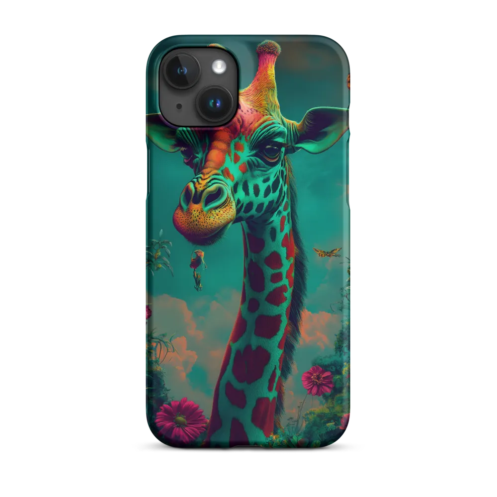 Whimsical Giraffe Among Blossoms | Phone Case |  15 Plus | Snap Case | Matte