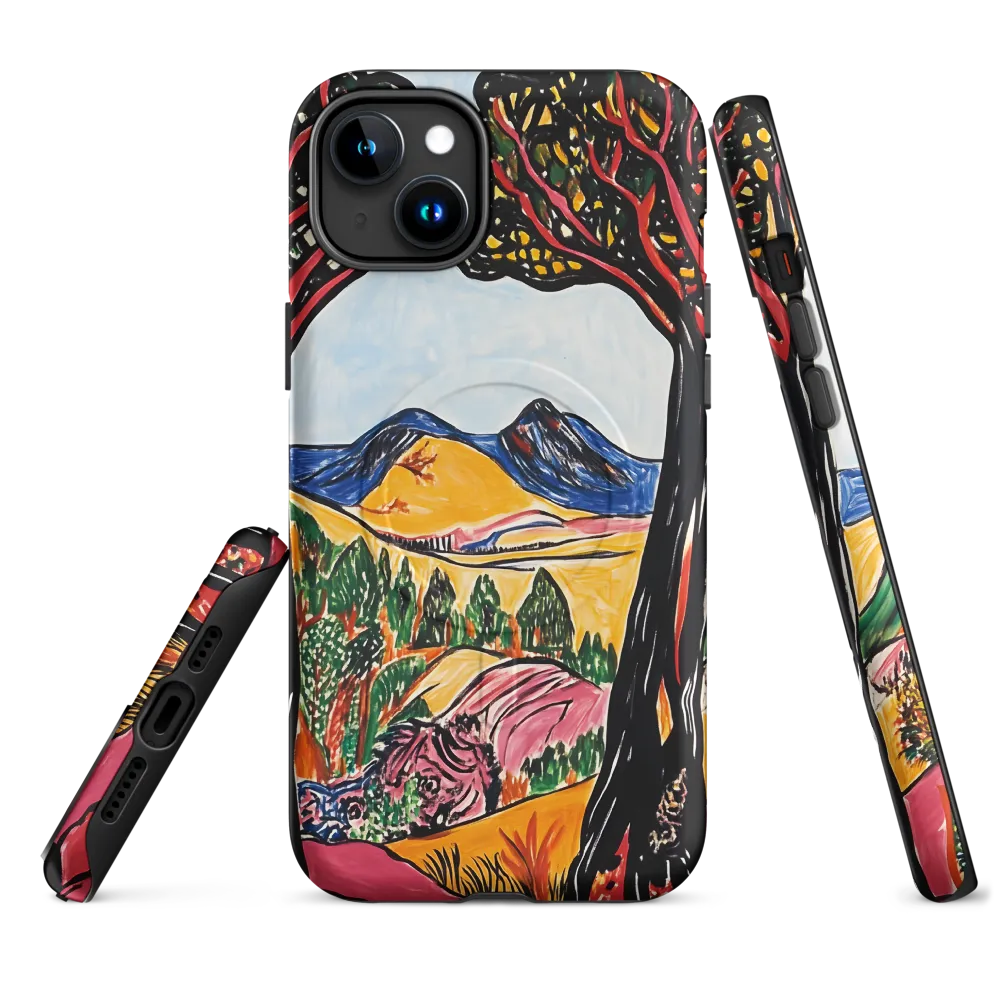 Vibrant Nature's Embrace | Phone Case |  15 Plus | MagSafe® Tough Case | Matte