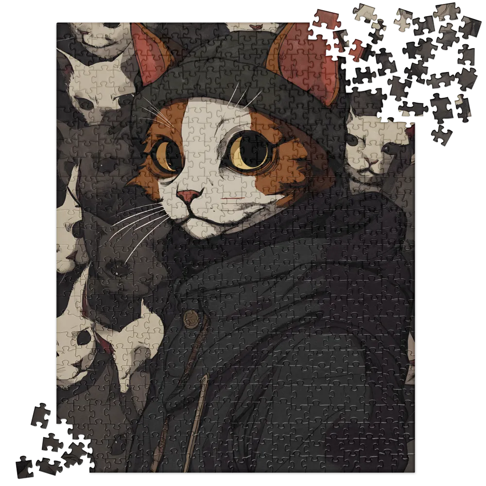 Whimsical Cat Portrait | Jigsaw Puzzle | 520 pieces