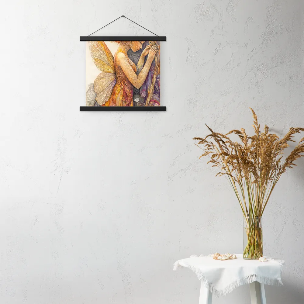 Whispers of the Frosted Meadow | Poster With Black Wood Hanger | 14″×14″