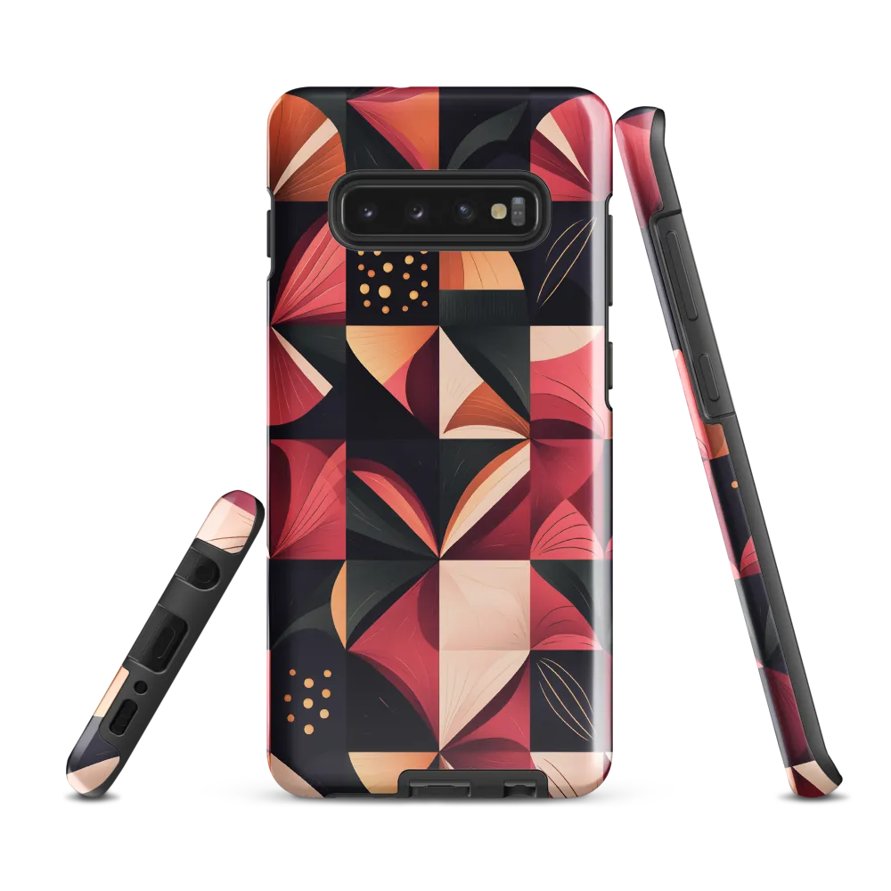 Floral Harmony in Geometry | Phone Case |  S10 Plus | Tough Case | Glossy