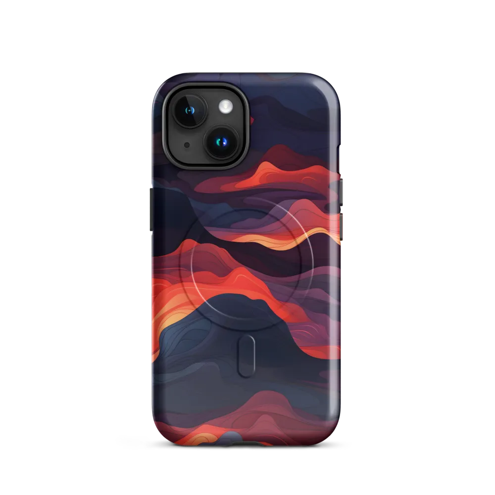 Ethereal Waves of Color | Phone Case |  15 | MagSafe® Tough Case | Glossy