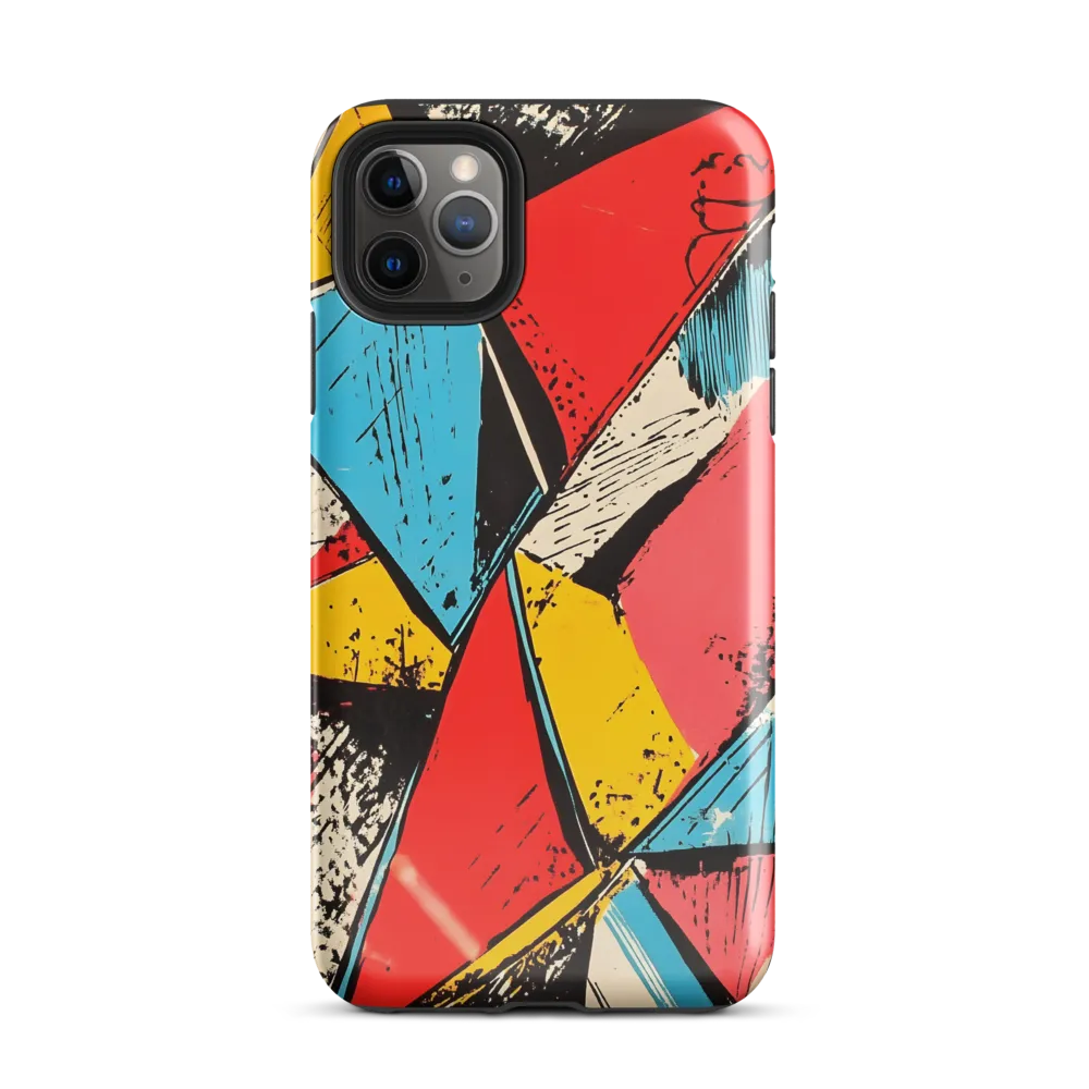 Dancing Triangles in Technicolor | Phone Case |  11 Pro Max | Tough Case | Glossy