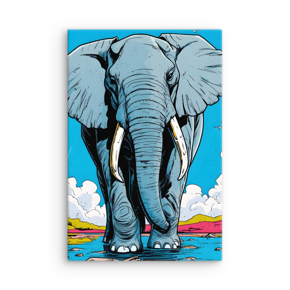 Majestic Presence: The Elephant | Thin Canvas | 12″×18″