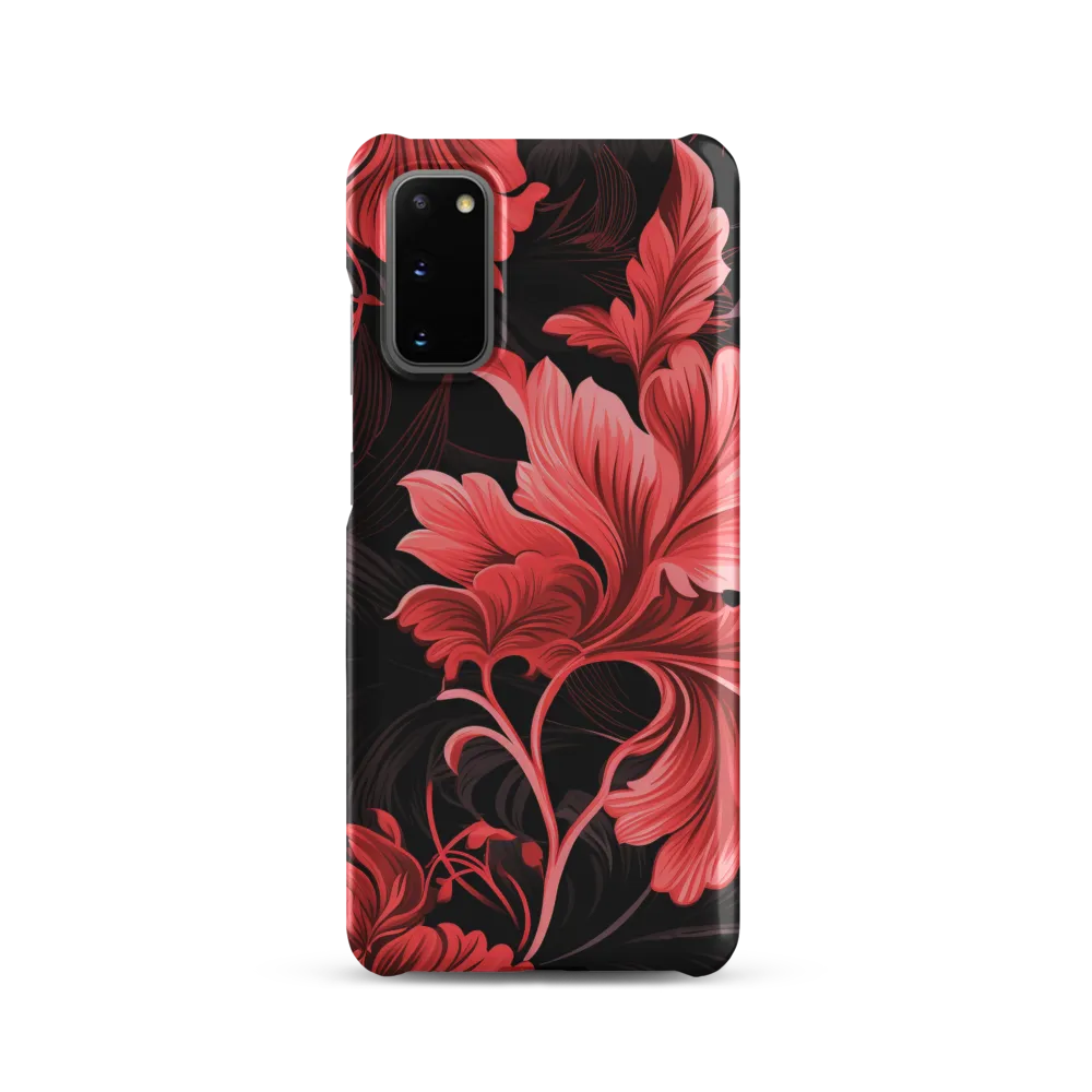 Tropical Elegance in Red | Phone Case |  S20 | Snap Case | Matte