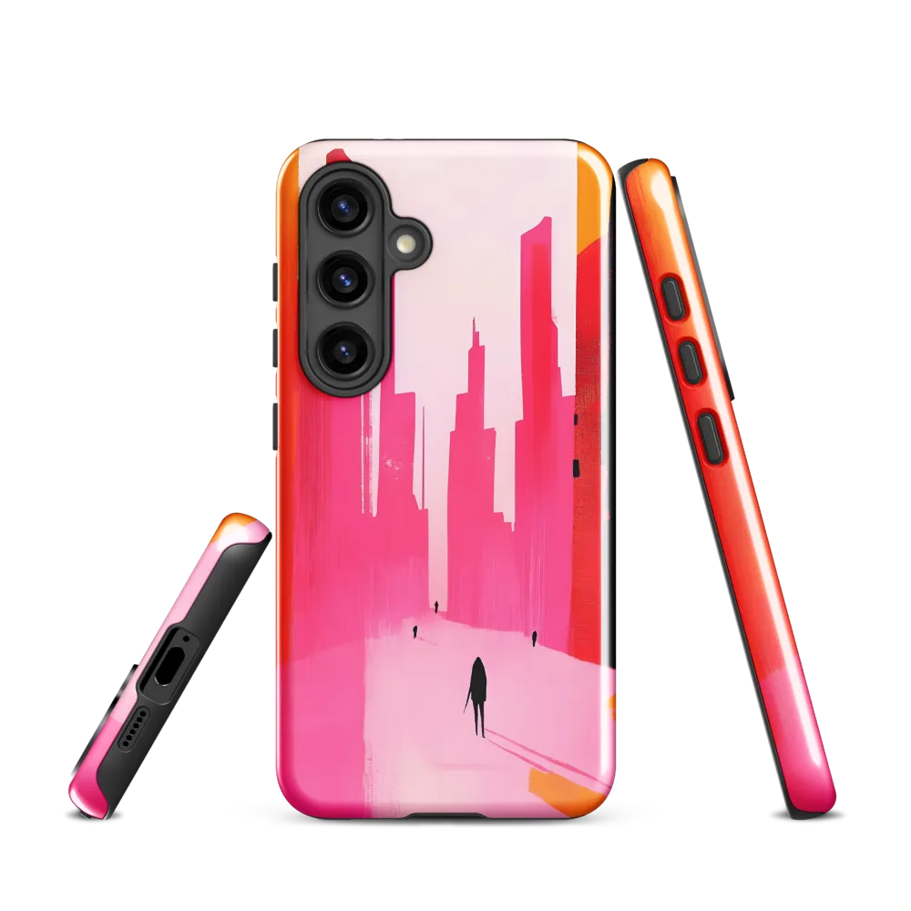Urban Echoes in Pink | Phone Case |  S24 | Tough Case | Glossy