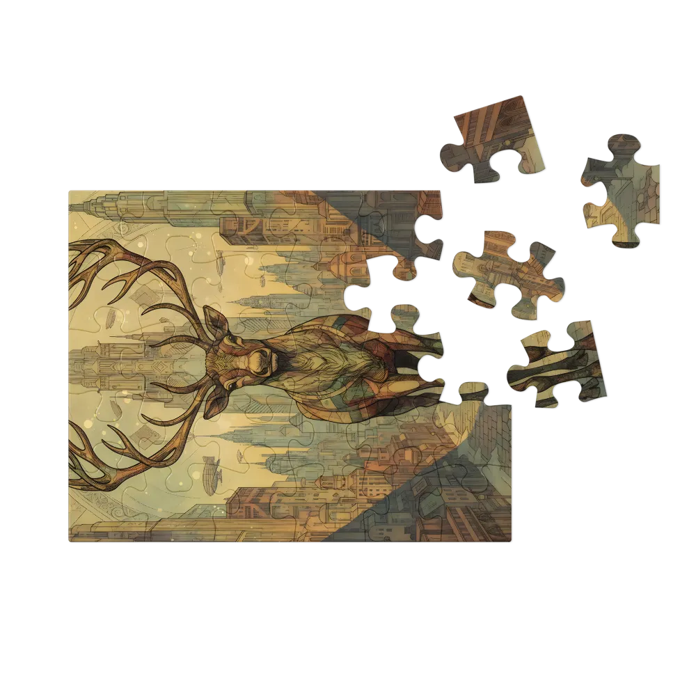 Metropolitan Stag 
 Jigsaw Puzzle in Tin Box