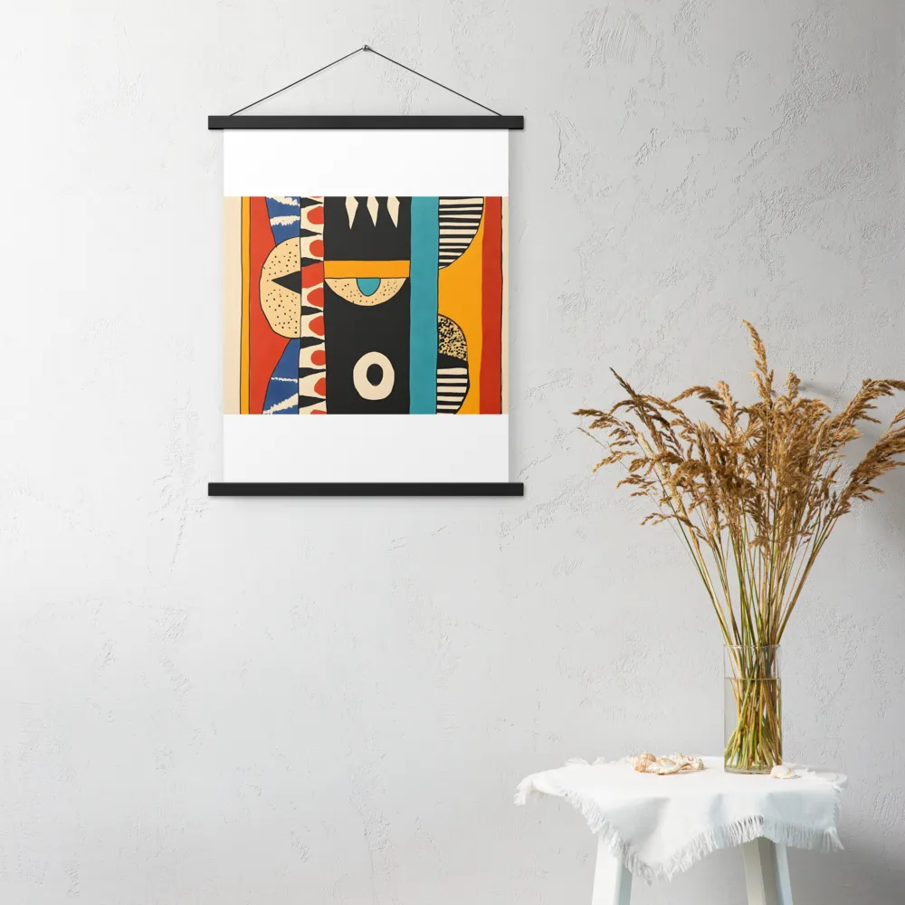 Playful Geometry: A Modern Abstract Exploration | Poster With Black Wood Hanger | 18″×24″