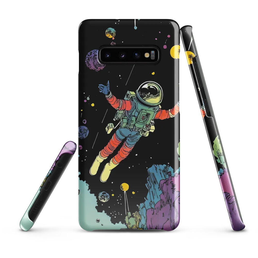 Celestial Voyage: The Astronaut's Journey | Phone Case |  S10 Plus | Snap Case | Glossy