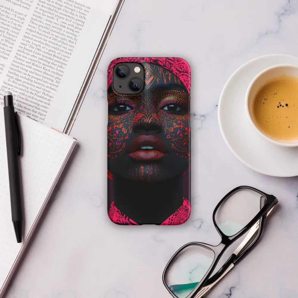 Neon Adornments: A Portrait of Cultural Expression | Phone Case |  14 Plus | Snap Case | Matte