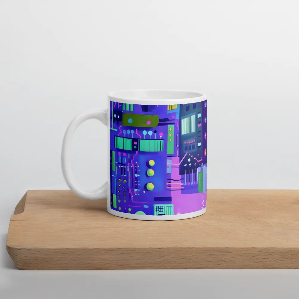 Futuristic Cityscape: A Digital Dream | Mug with White inside | 11 oz