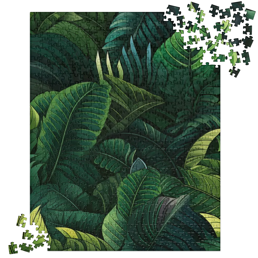 Lush Canopy: A Tropical Foliage Study | Jigsaw Puzzle | 520 pieces