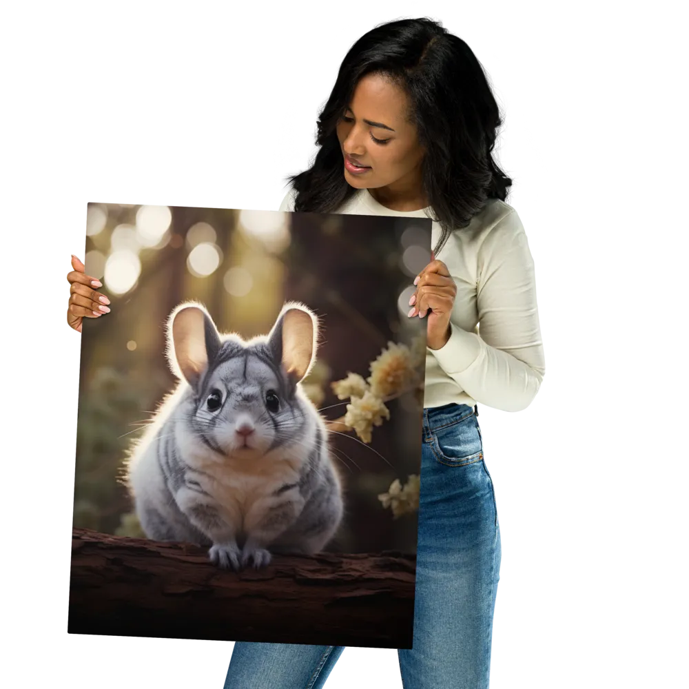 Curious Chinchilla in the Forest