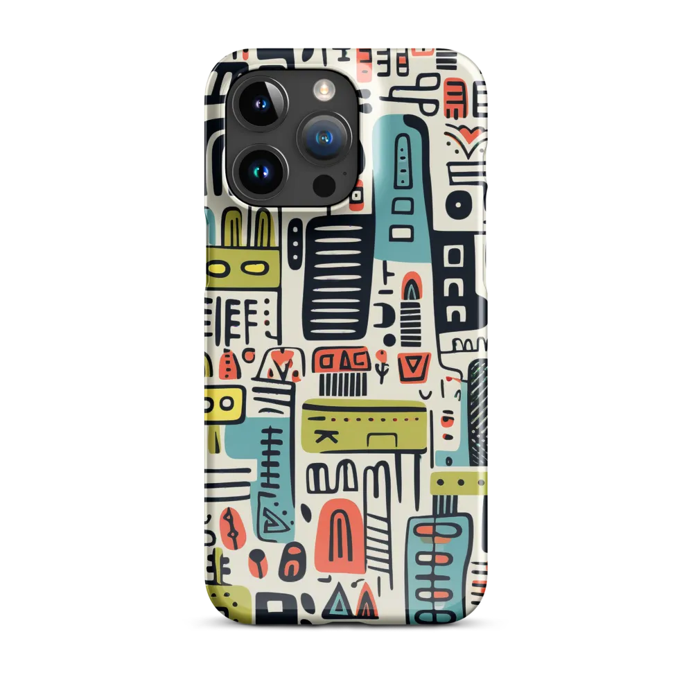Urban Whimsy: A Playful Cityscape | Phone Case |  15 Pro Max | Snap Case | Glossy