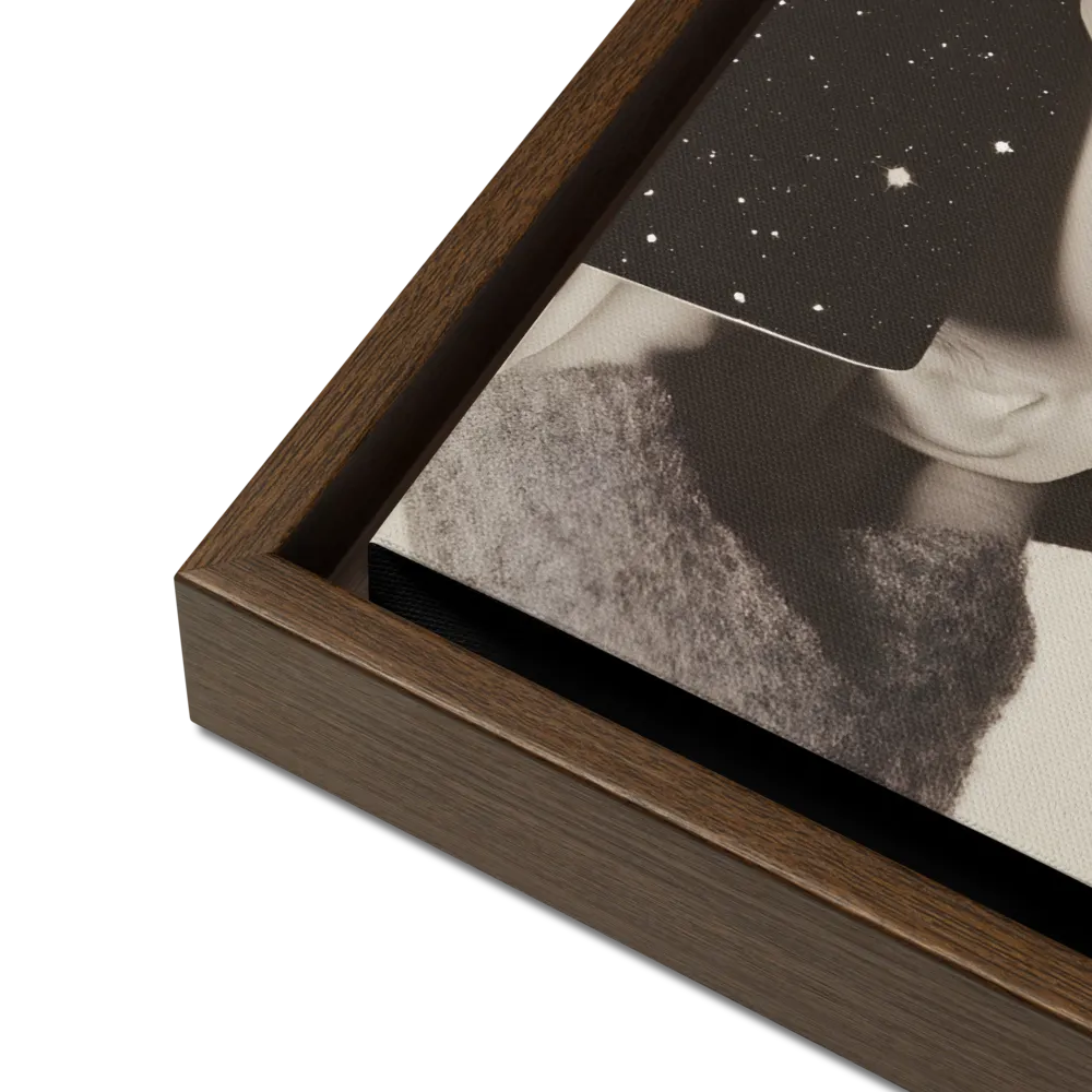 Celestial Elegance | Canvas with Brown Frame | 16″×20″