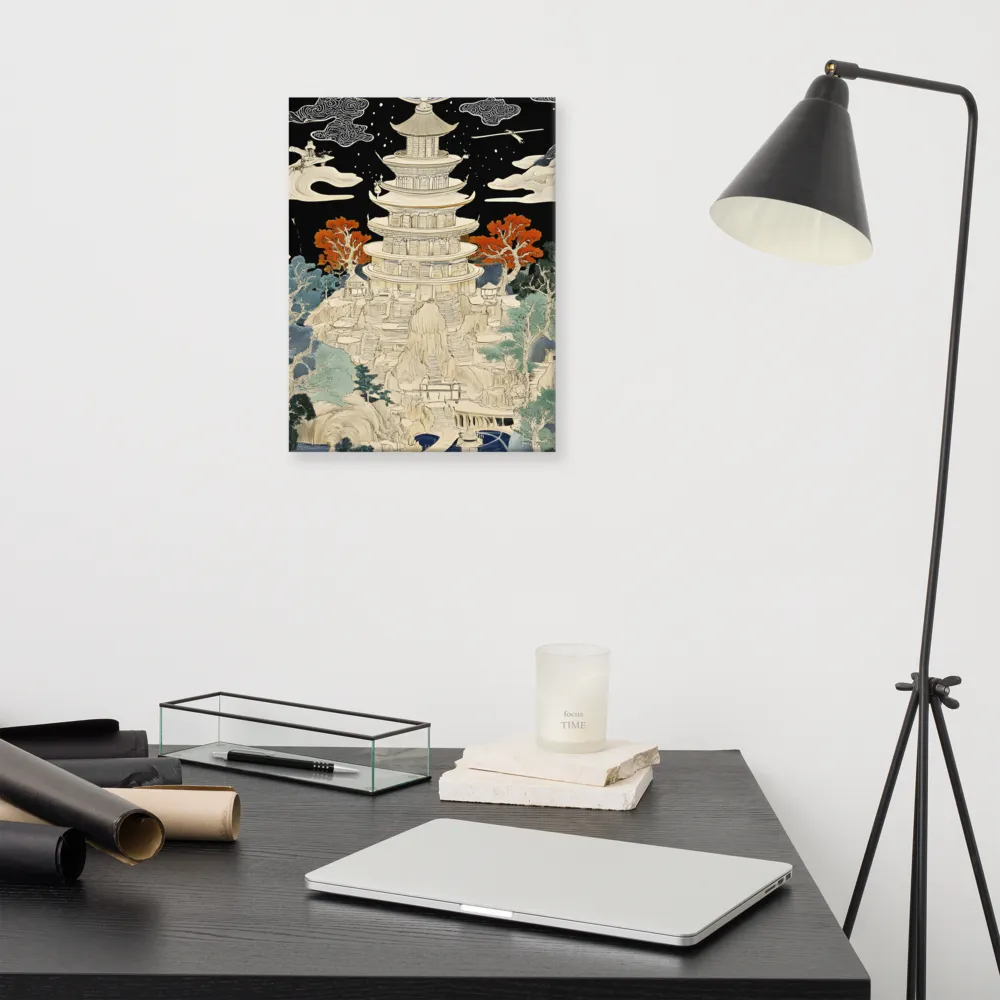 Whispers of the Pagoda | Canvas | 12″×16″