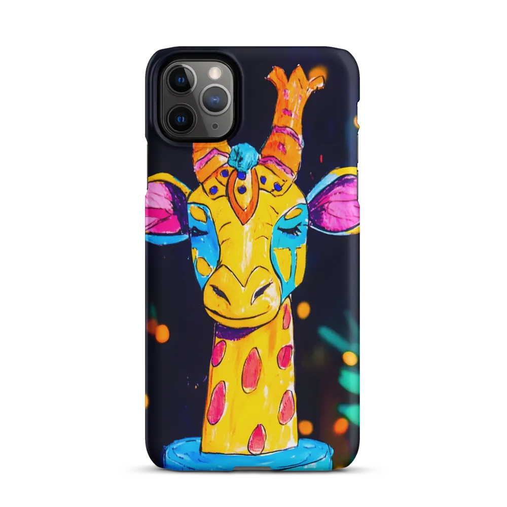 Whimsical Giraffe in Vibrant Colors