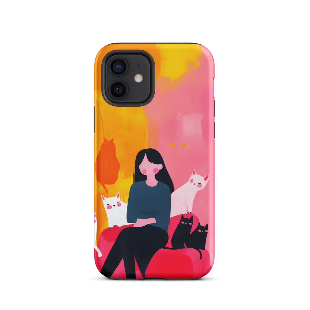 Whimsy in Feline Company | Phone Case |  12 | Tough Case | Matte