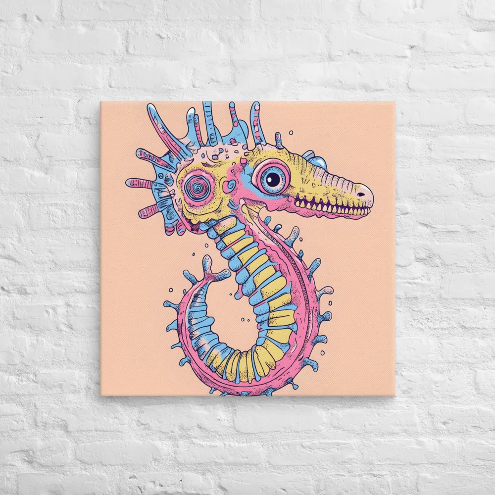 Whimsical Sea Dragon: An Intricate Fantasy | Canvas | 28″×28″