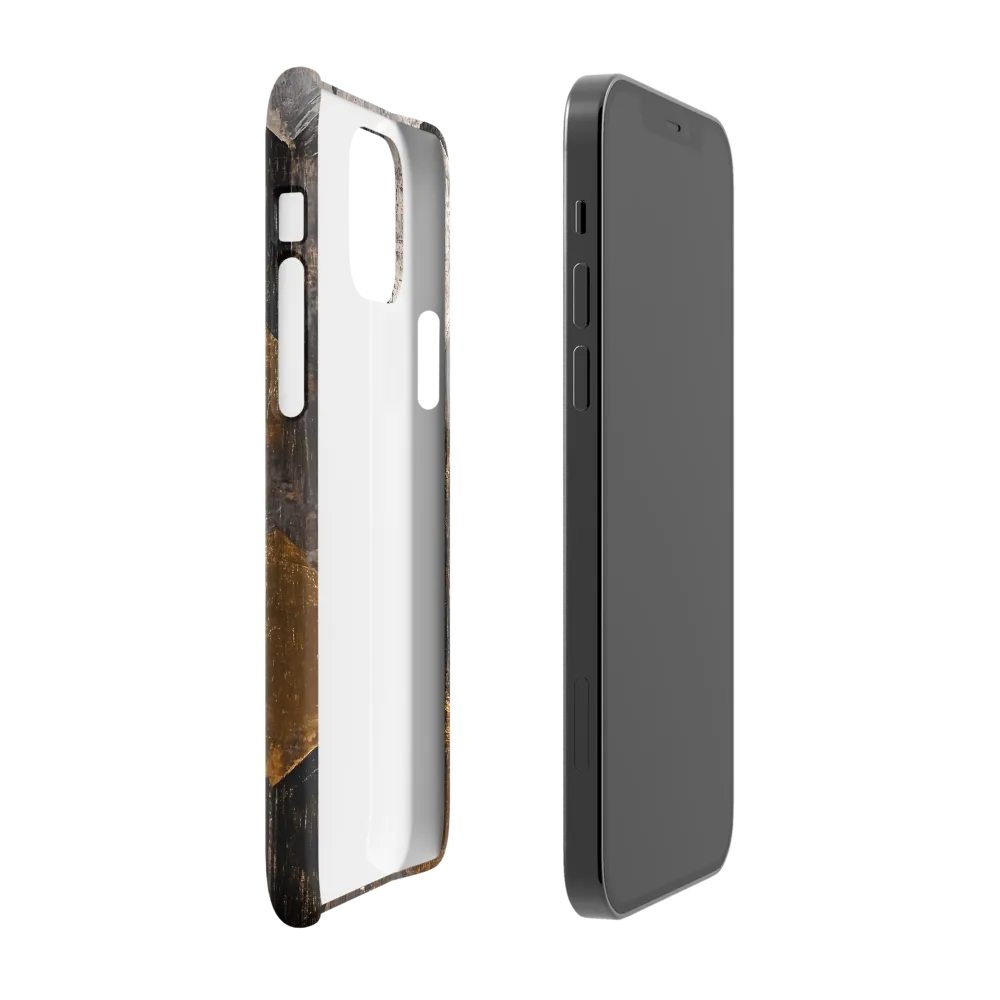 Geometric Harmony in Gold and Black | Phone Case |  12 | Snap Case | Glossy