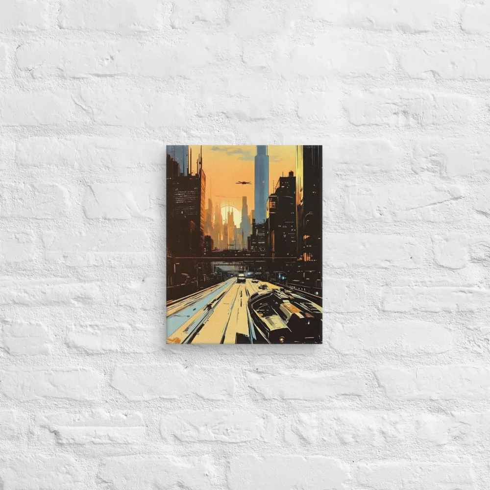 Metro Nexus: A Futuristic Cityscape | Canvas | 11″×14″