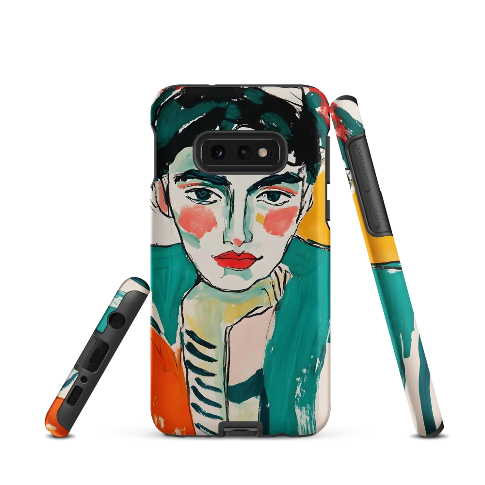 Contemplative Portrait in Bold Hues