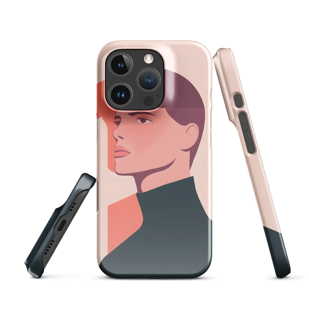 Contemplative Portrait in Minimalism | Phone Case |  16 Pro | Snap Case | Glossy