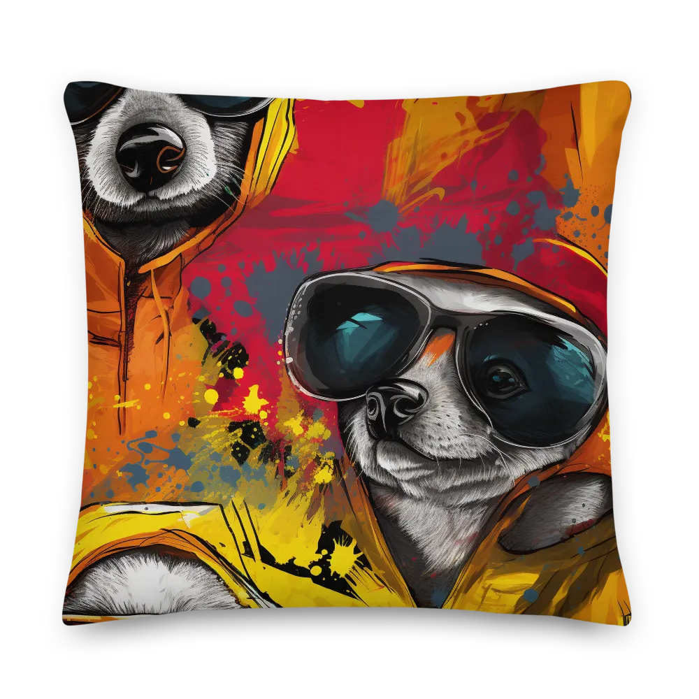 Urban Canine Vibes | Pillow | 22″×22″