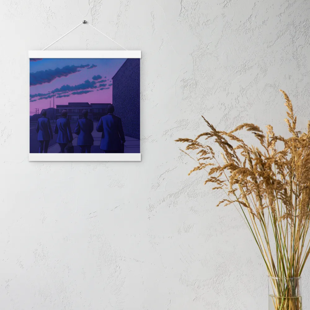 The Twilight Stroll | Poster With White Wood Hanger | 12″×12″