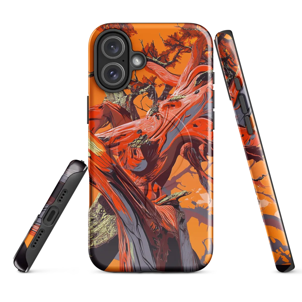 Life in Motion: An Abstract Tree | Phone Case |  16 Plus | MagSafe® Tough Case | Glossy