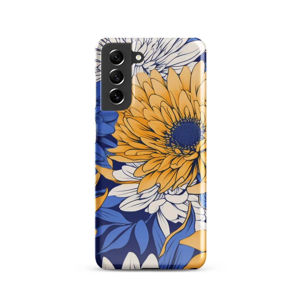 Floral Harmony in Blue and Yellow