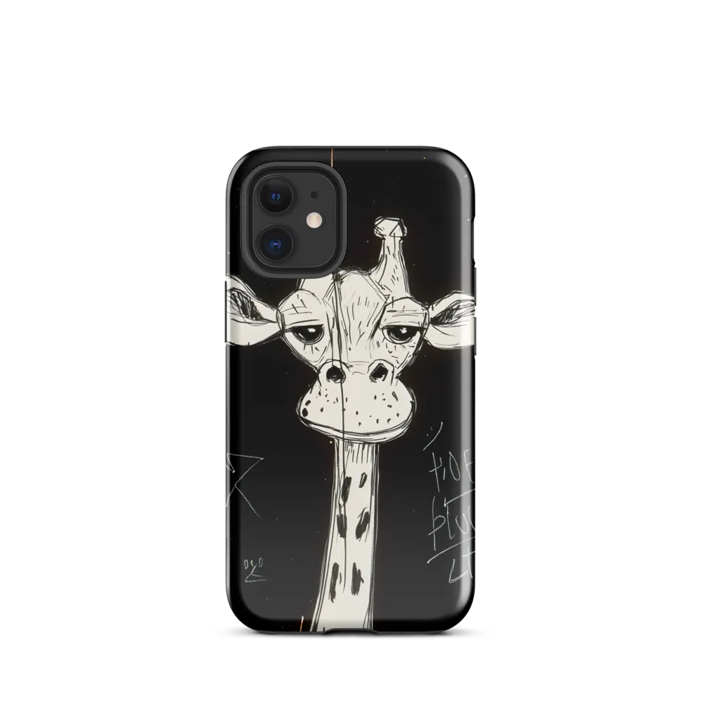 Whimsical Giraffe in Ink | Phone Case |  12 mini | Tough Case | Glossy