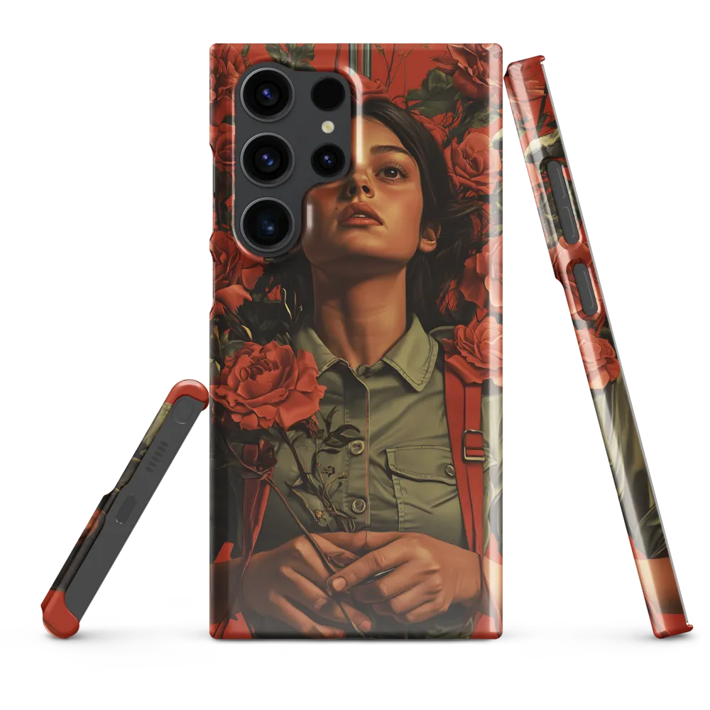 Harmony and Strength: A Portrait Among Roses