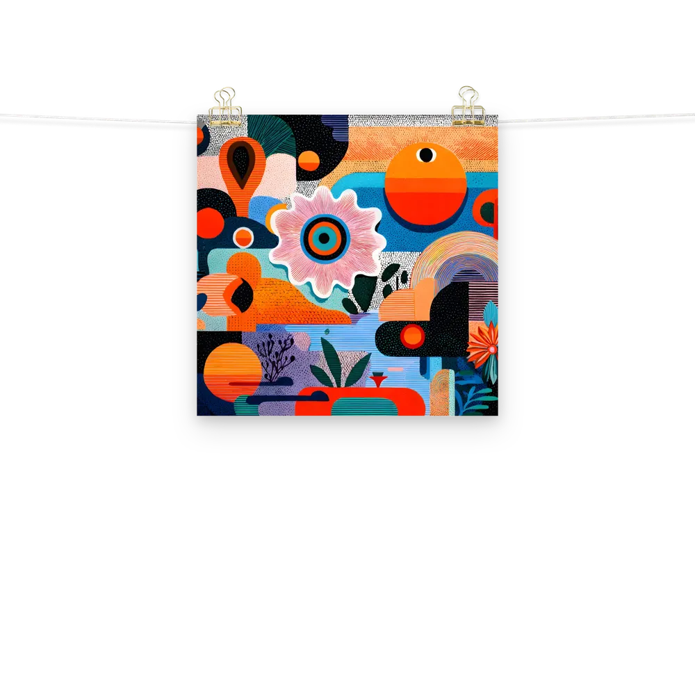 Blooming Geometry 
 Poster | 12″x 12″