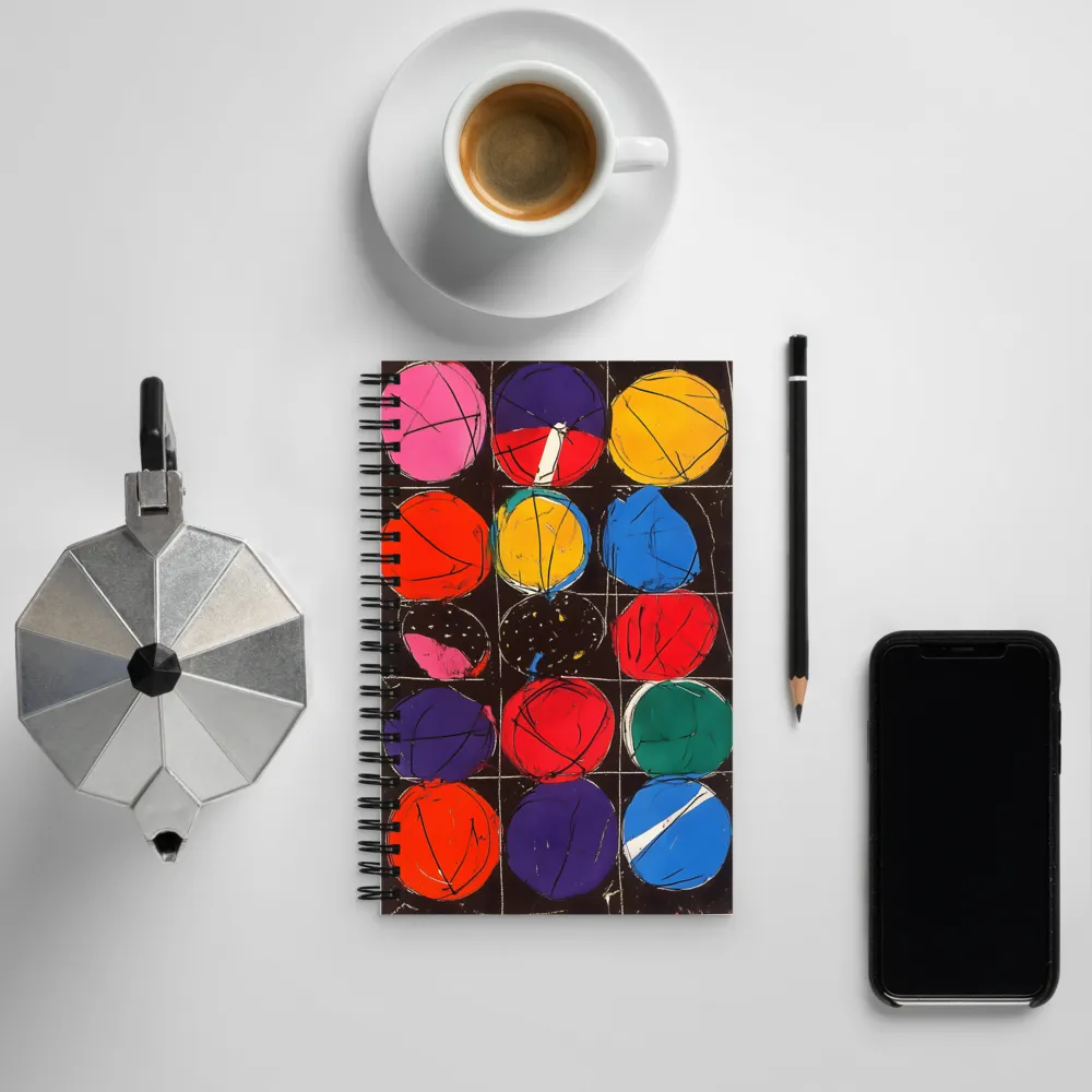 Colorful Circles in Abstract Harmony | Spiral Notebook