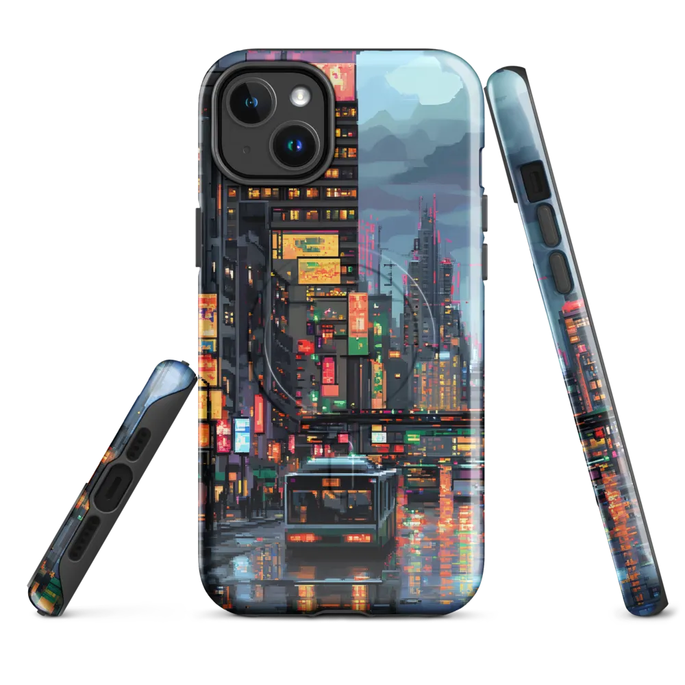 Neon Dreams: A Pixelated Urban Night