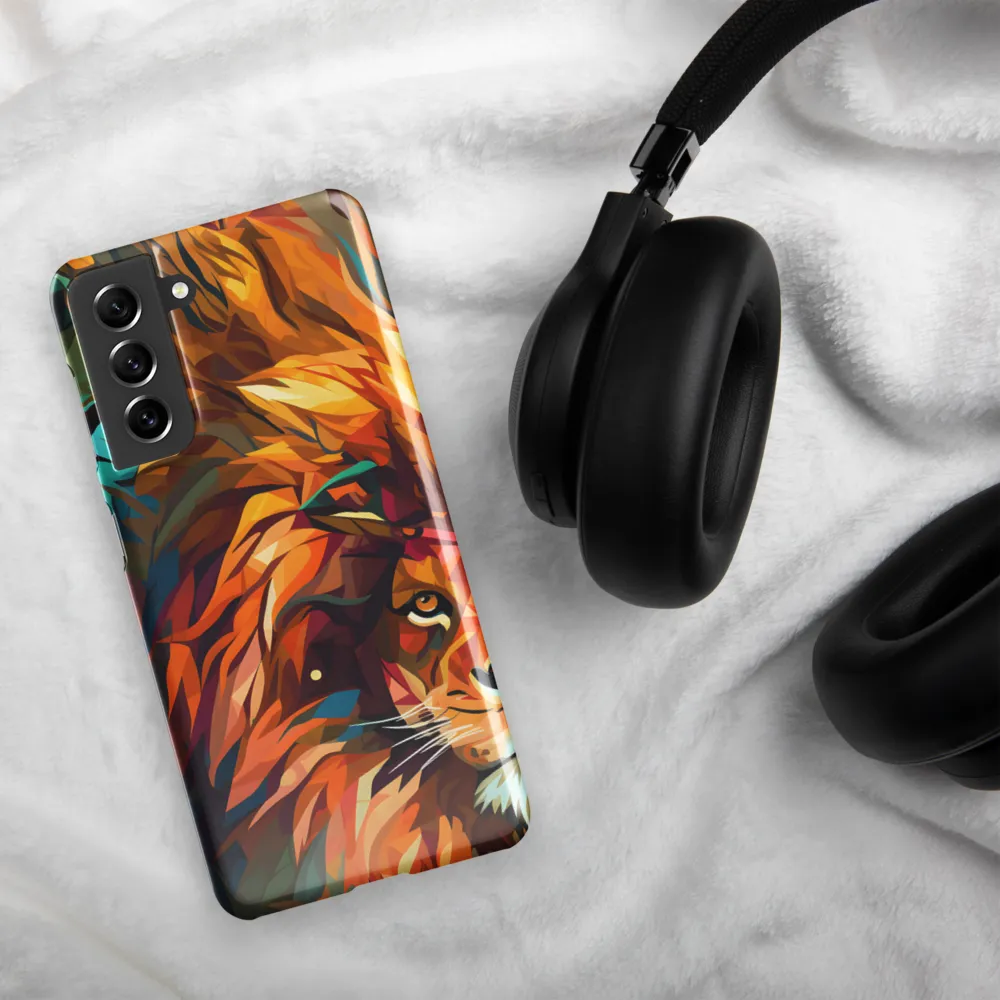 Majestic Gaze: The Polygonal Lion